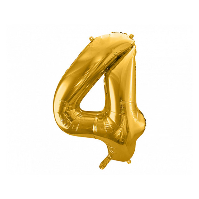 Ballon Chiffre 4 Or 86cm