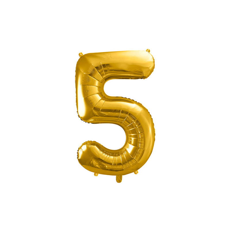 Ballon Chiffre 5 Or 86cm