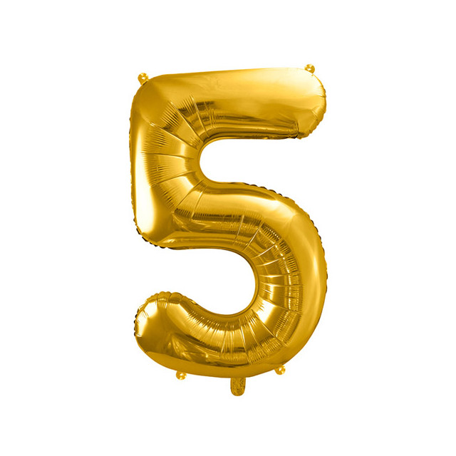 Ballon Chiffre 5 Or 86cm