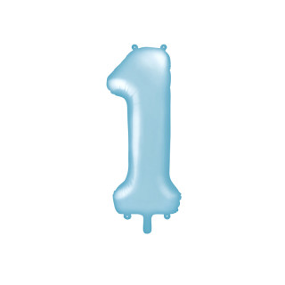 Ballon Chiffre 1 Bleu ciel