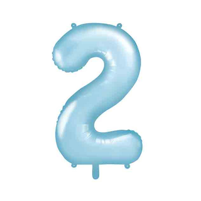 Ballon Chiffre 2 Bleu ciel