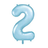 Ballon Chiffre 2 Bleu ciel