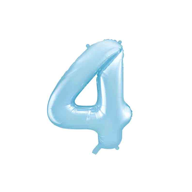 Ballon Chiffre 4 Bleu ciel