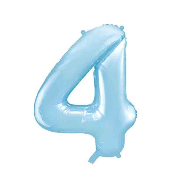 Ballon Chiffre 4 Bleu ciel