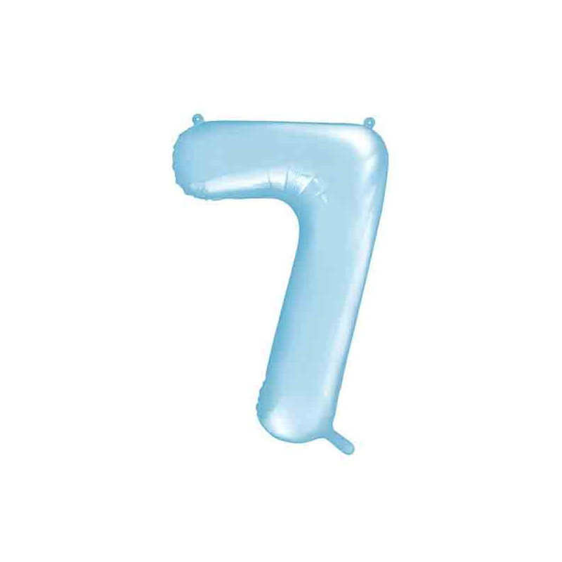 Ballon Chiffre 7 Bleu ciel