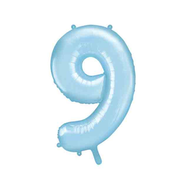 Ballon Chiffre 9 Bleu ciel 86cm