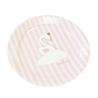 x6 Assiettes Roses Babyshower