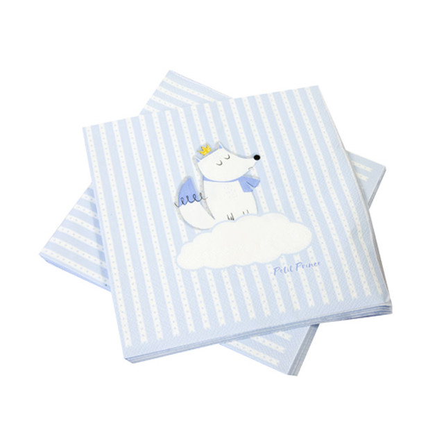 x20 Serviette Papier Babyshower bleu