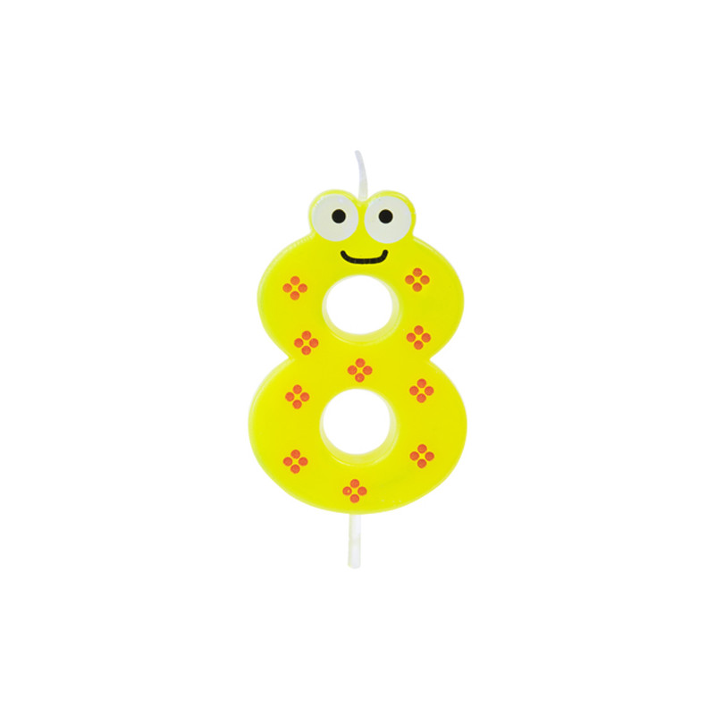 Bougie 8 ans jaune
