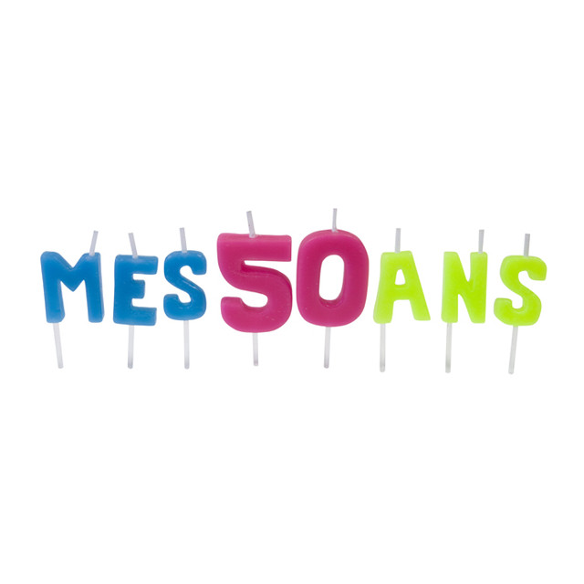 Bougie Lettre 50 ans