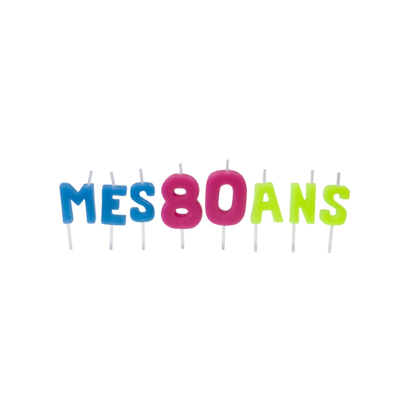 Bougie Lettre 80 ans