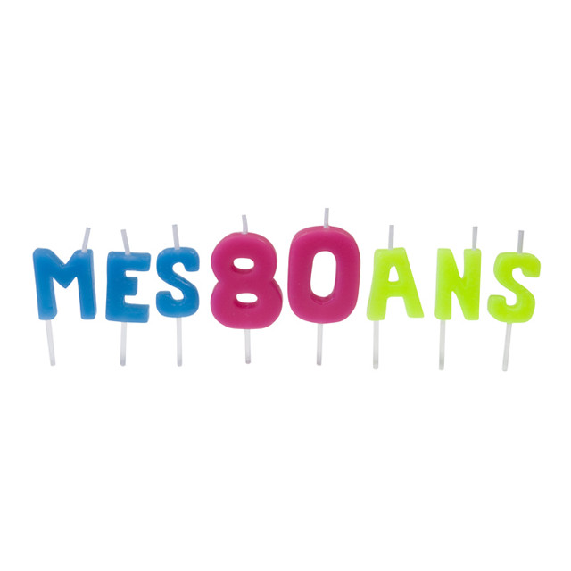 Bougie Lettre 80 ans