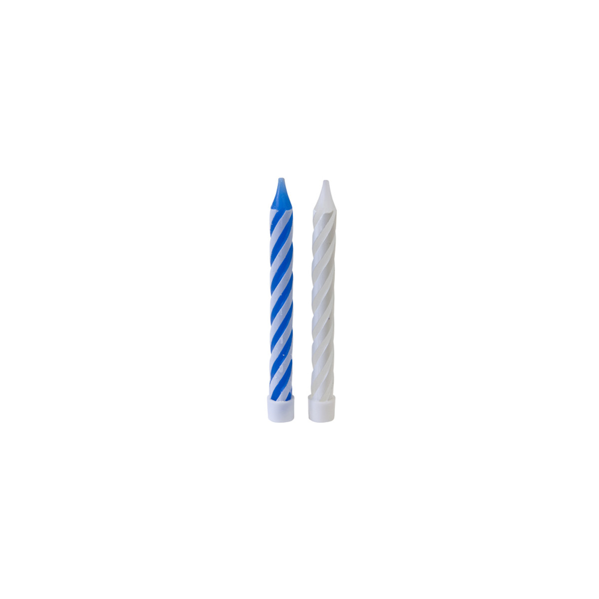 x10 Bougies anniversaire bleu / blanc