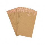 10 x Menu kraft fougeres rose gold