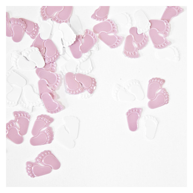 Confetti petit pied rose et blanc