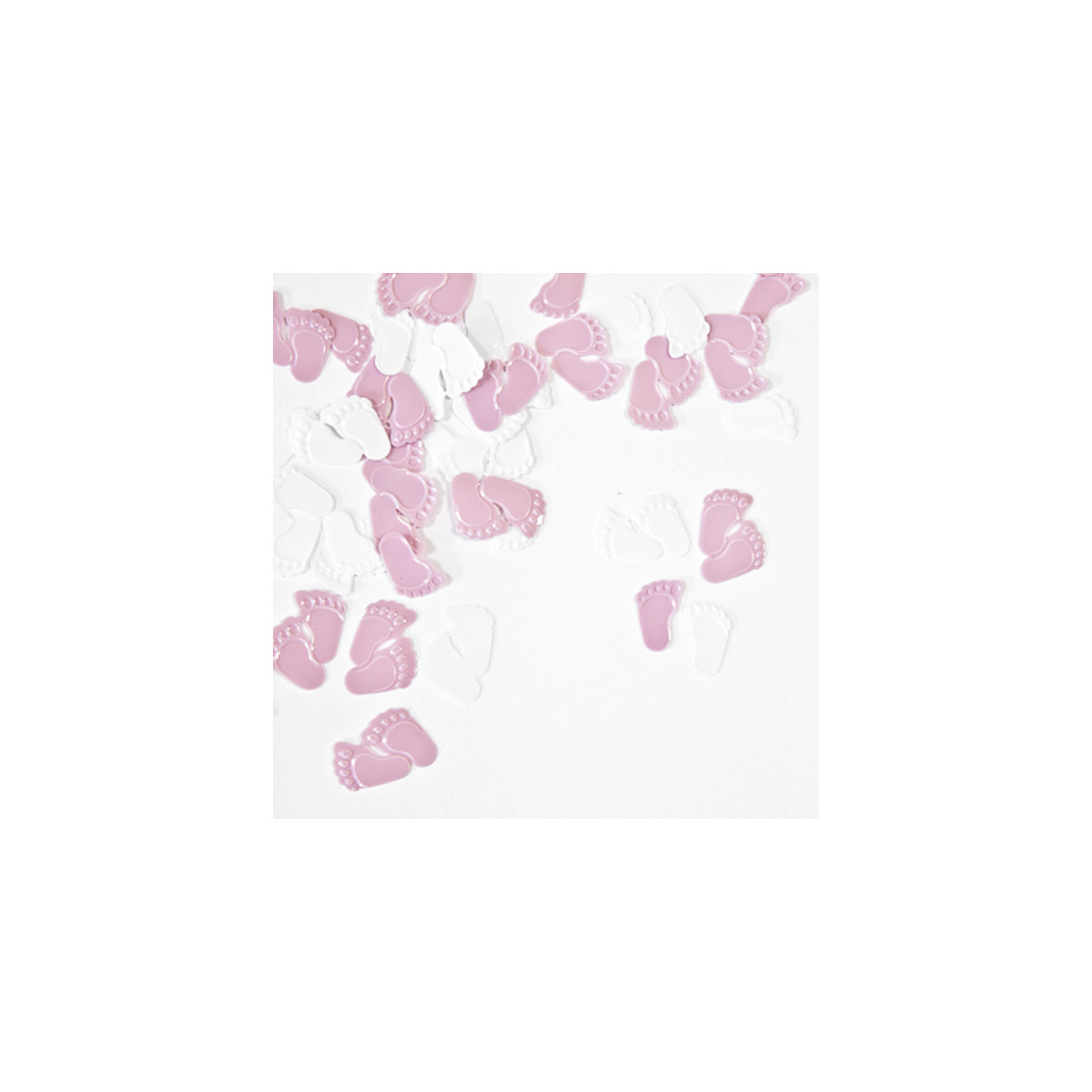 Confetti petit pied rose et blanc