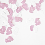 Confetti petit pied rose et blanc