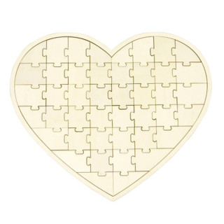 Livre d'or coeur puzzle bois