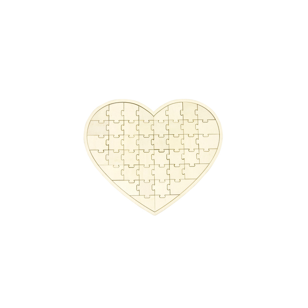 Livre d'or coeur puzzle bois