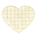 Livre d'or coeur puzzle bois