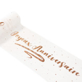 Chemin de table Joyeux Anniversaire Rose Gold