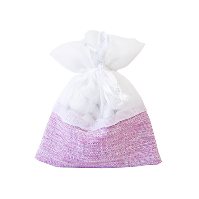 x5 Sachets en tissu rose et blanc