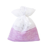 x5 Sachets en tissu rose et blanc