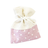 x4 Sachets en tissu rose avec coeur