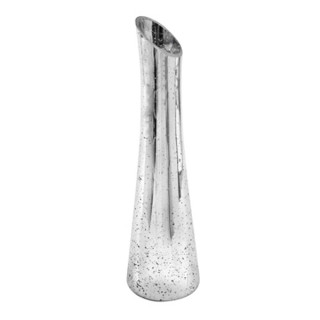 Vase Soliflore métalisé argent 26cm