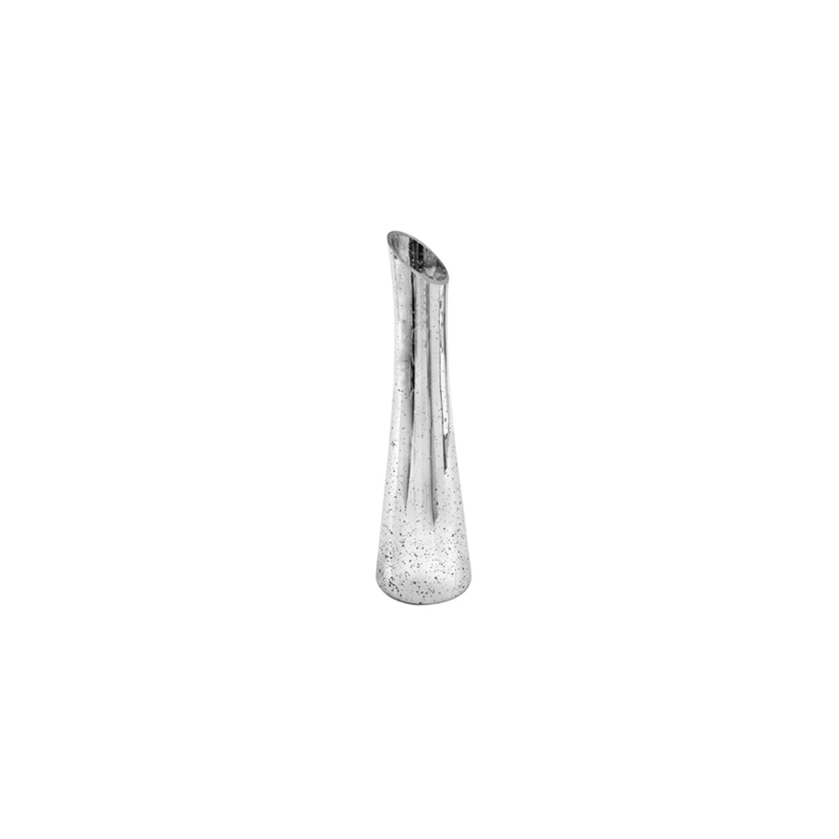 Vase Soliflore métalisé argent 26cm