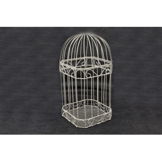 Cage carte de voeux blanche