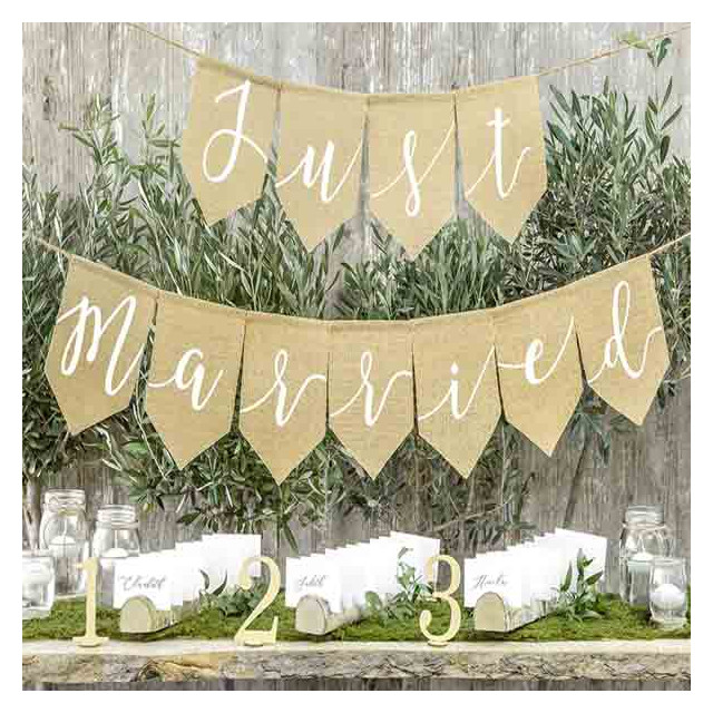 Guirlande fanions Just Married mariage