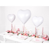 Ballon Mylar Coeur Blanc