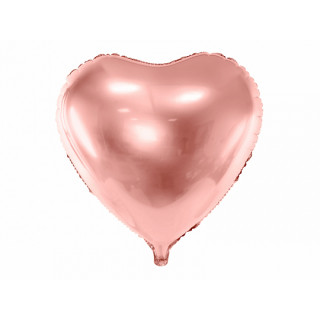 Ballon coeur rose gold brillant