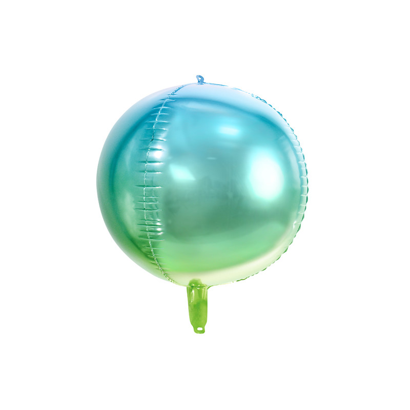 Ballon Mylar dégradé bleu vert