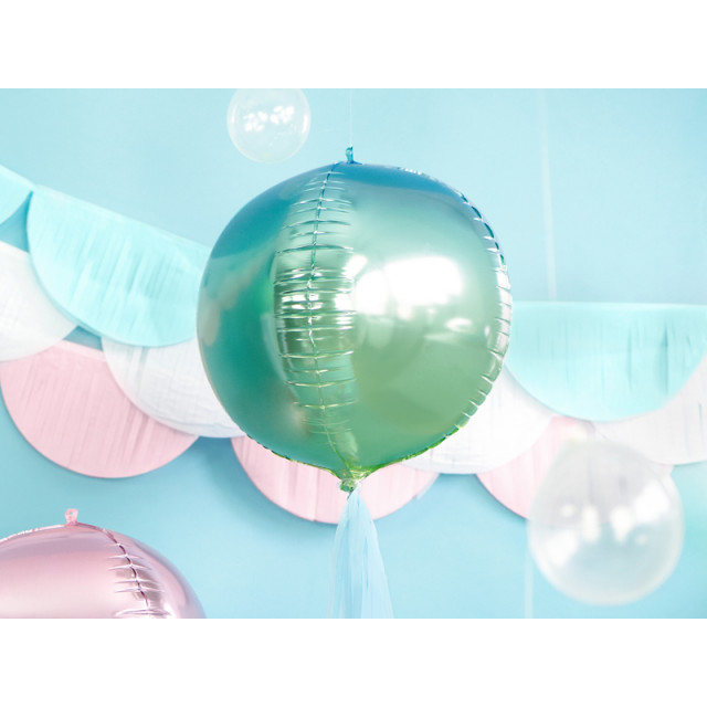 Ballon Mylar dégradé bleu vert