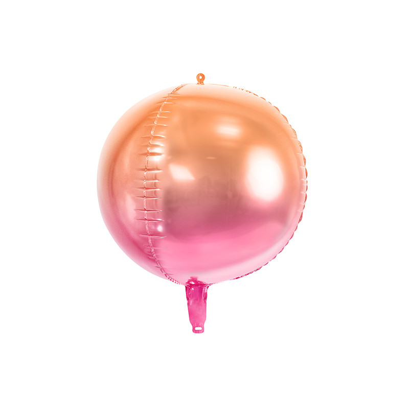 Ballon Mylar dégradé rose orange