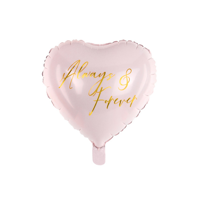 Ballon coeur rose Always & Forever
