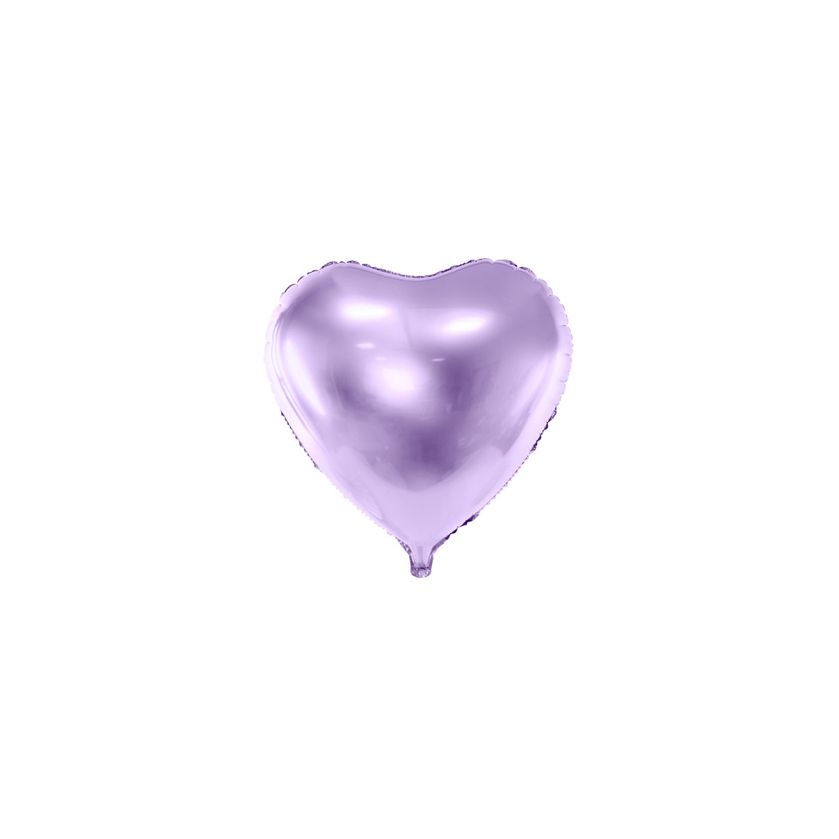 Ballon coeur lilas brillant