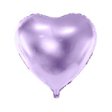 Ballon coeur lilas brillant