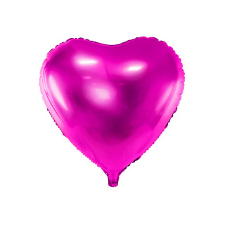 Ballon coeur fuchsia brillant