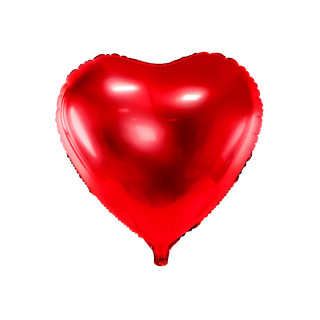Ballon coeur rouge brillant