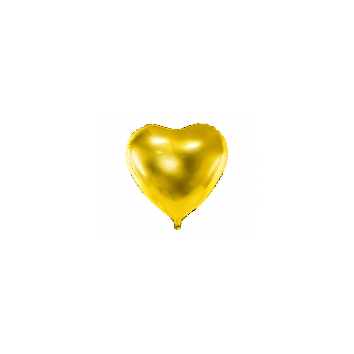 Ballon coeur jaune gold brillant