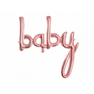 Ballon lettres baby rose gold