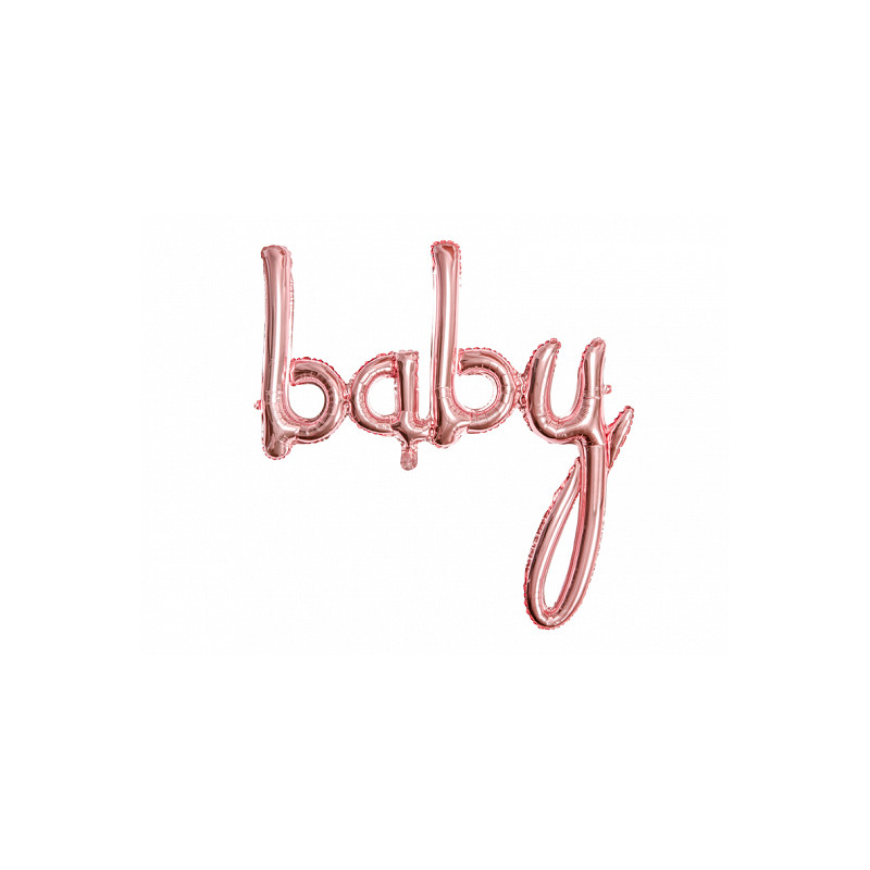 Ballon lettres baby rose gold