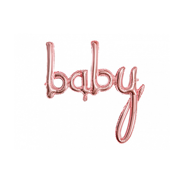 Ballon lettres baby rose gold