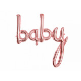 Ballon lettres baby rose gold