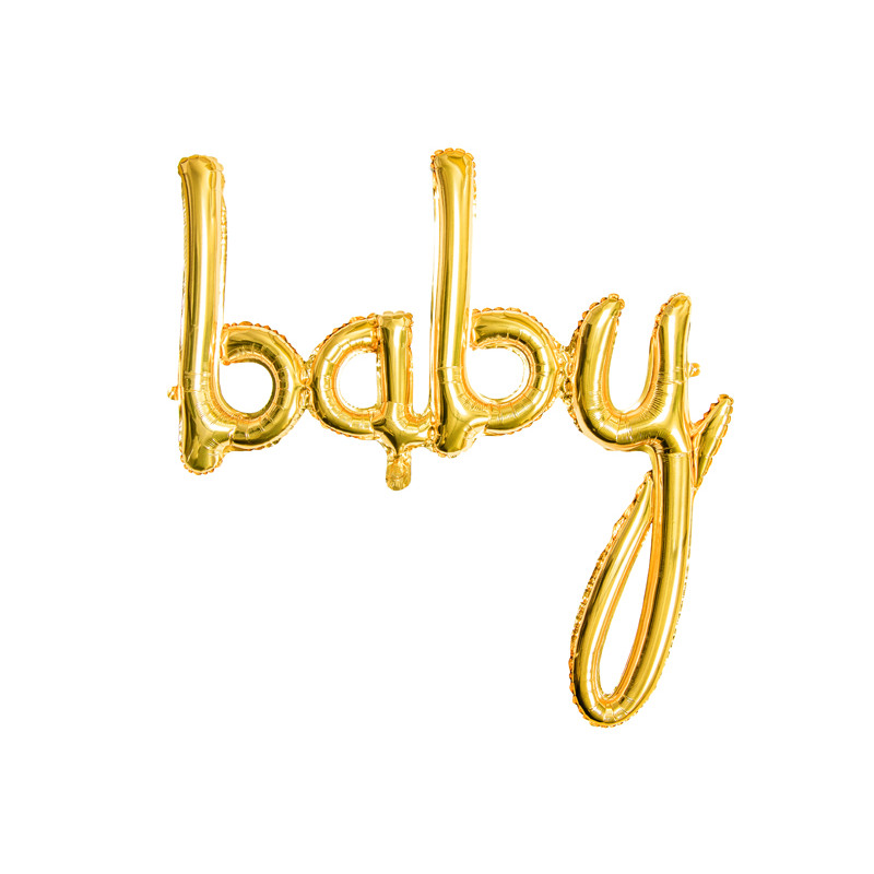 Ballon lettres baby jaune gold