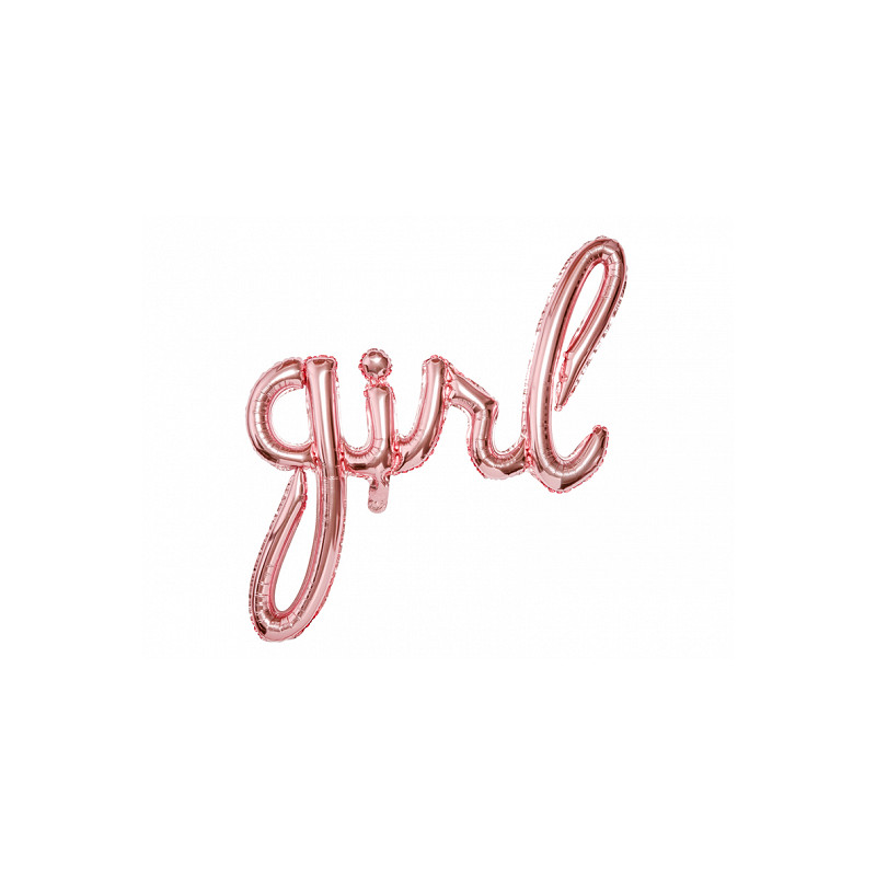 Ballon lettres girl rose gold