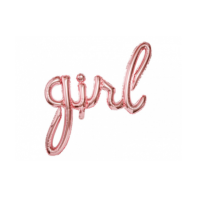 Ballon lettres girl rose gold